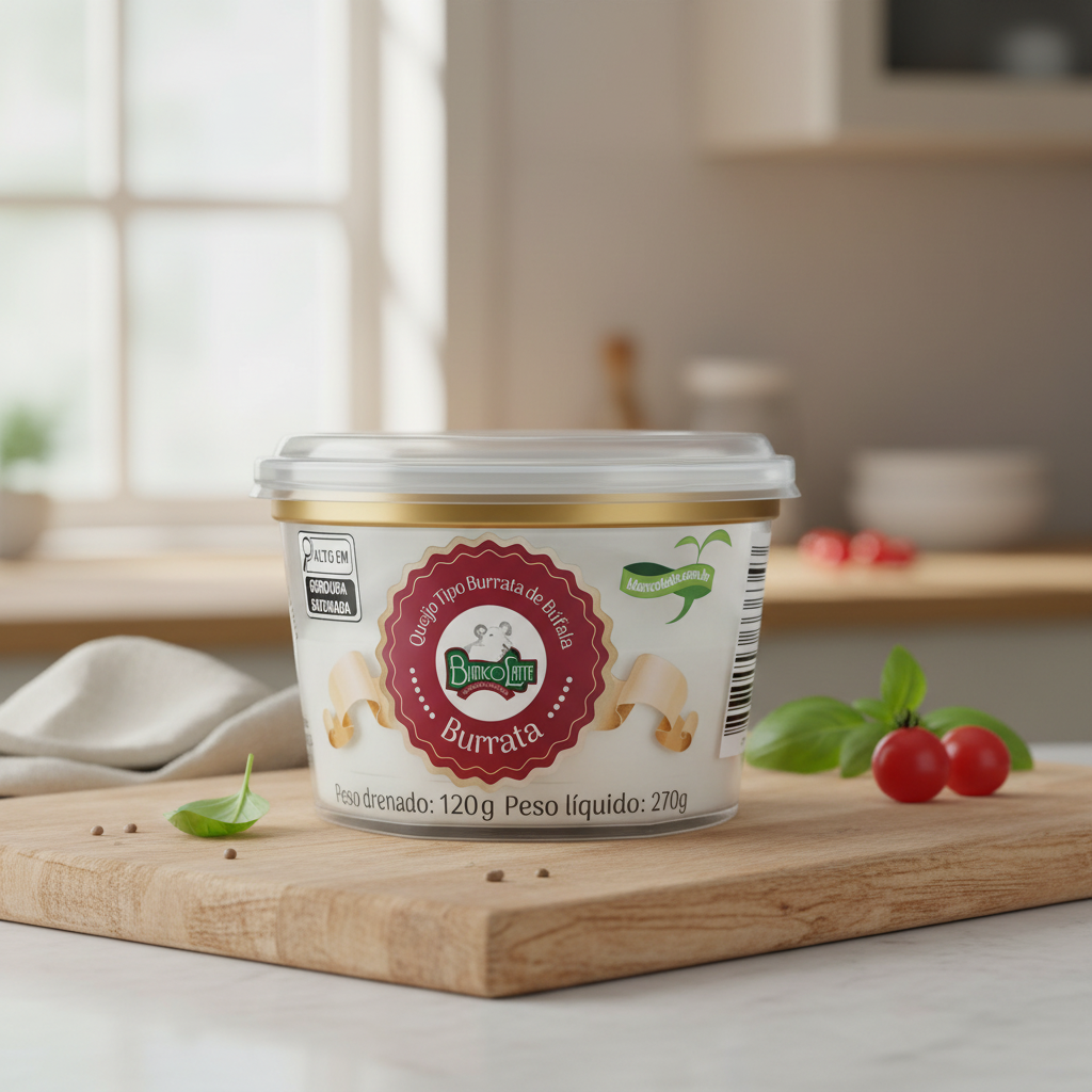 Burrata de búfala Bianco Latte 270g em destaque
