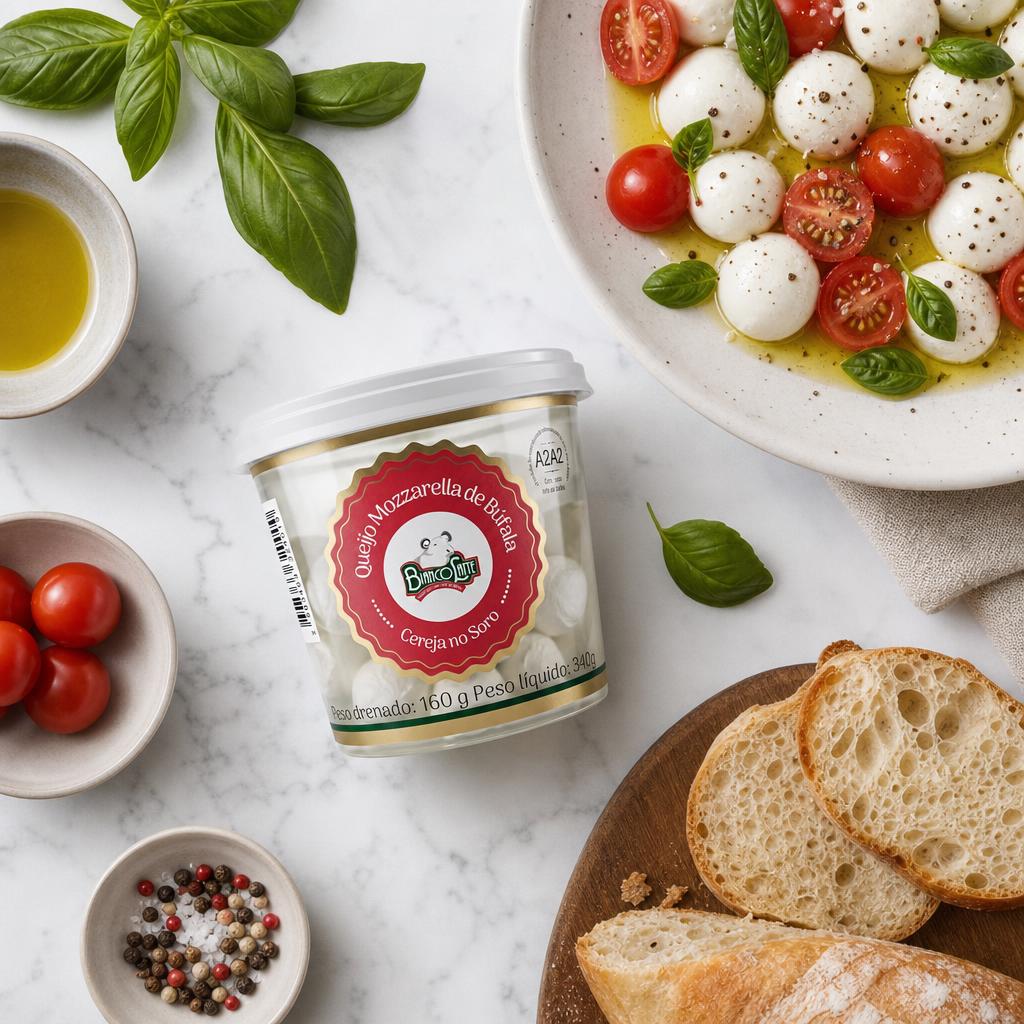 CEREJINHA NO SORO — burrata de búfala Bianco Latte